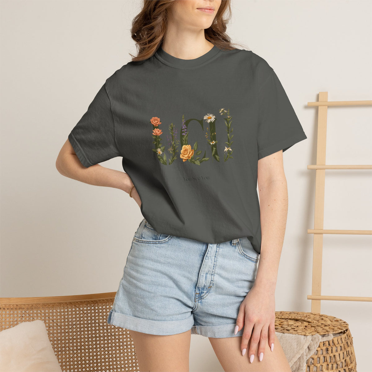 Floral “UCU” T-Shirt