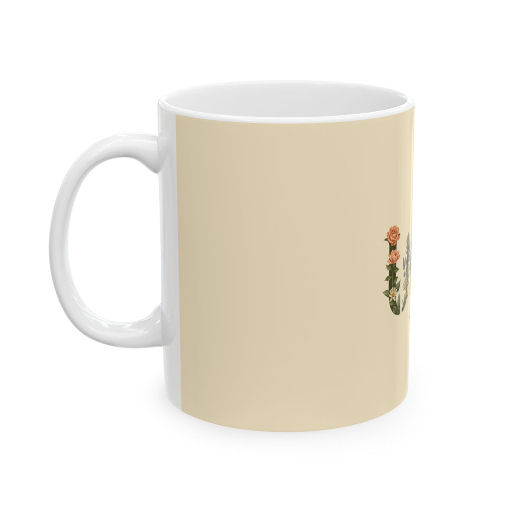Floral UCU Monogram Ceramic Mug