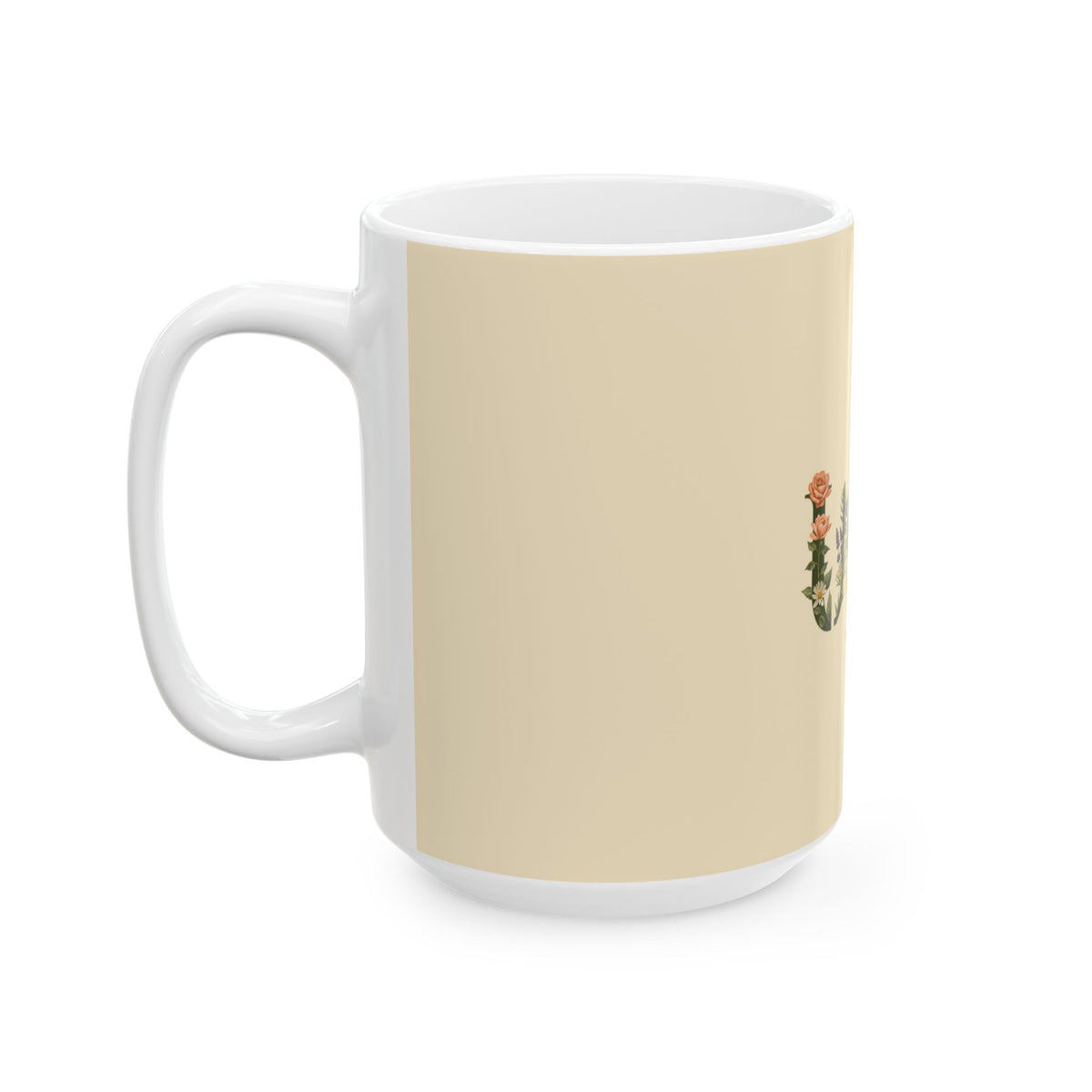 Floral UCU Monogram Ceramic Mug