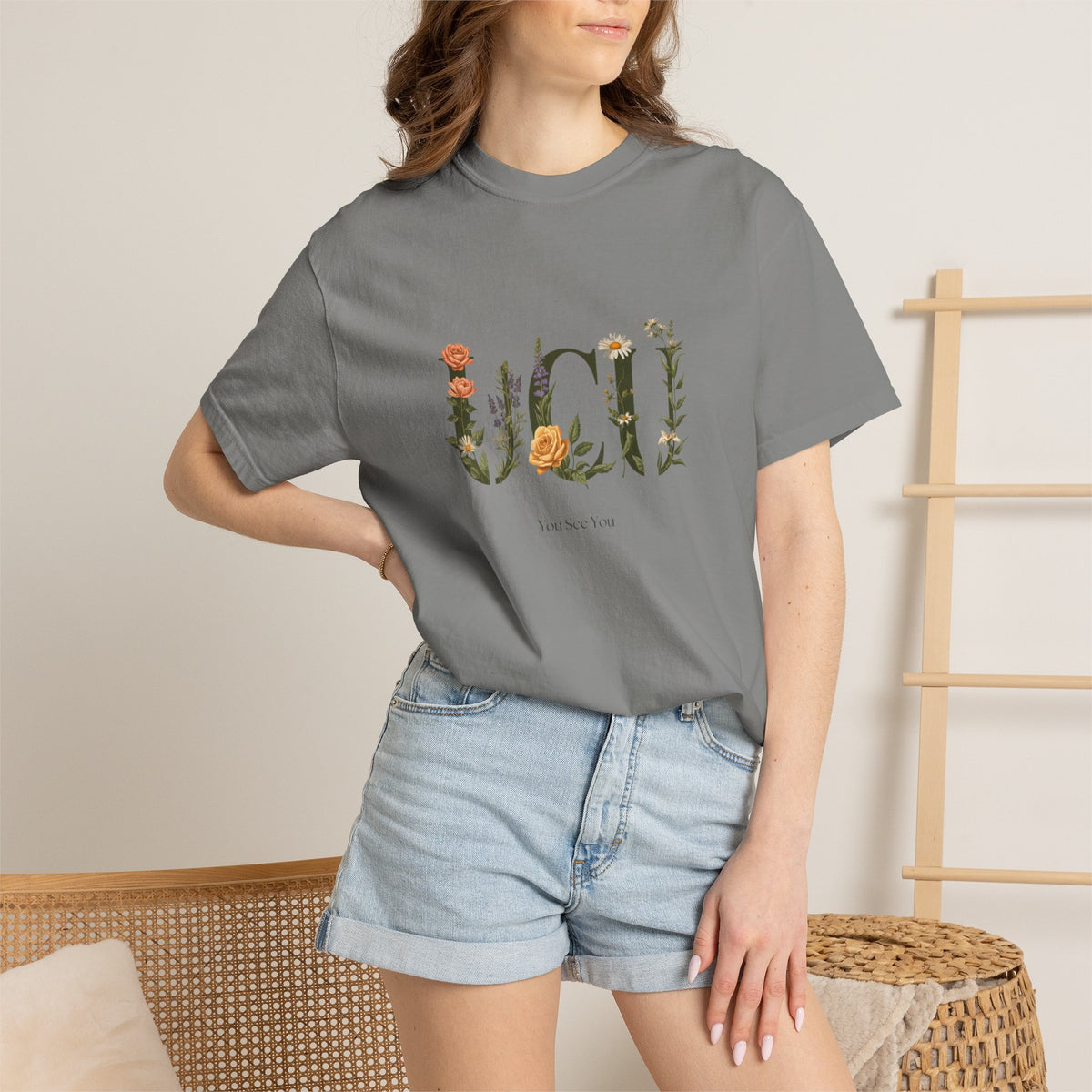 Floral “UCU” T-Shirt