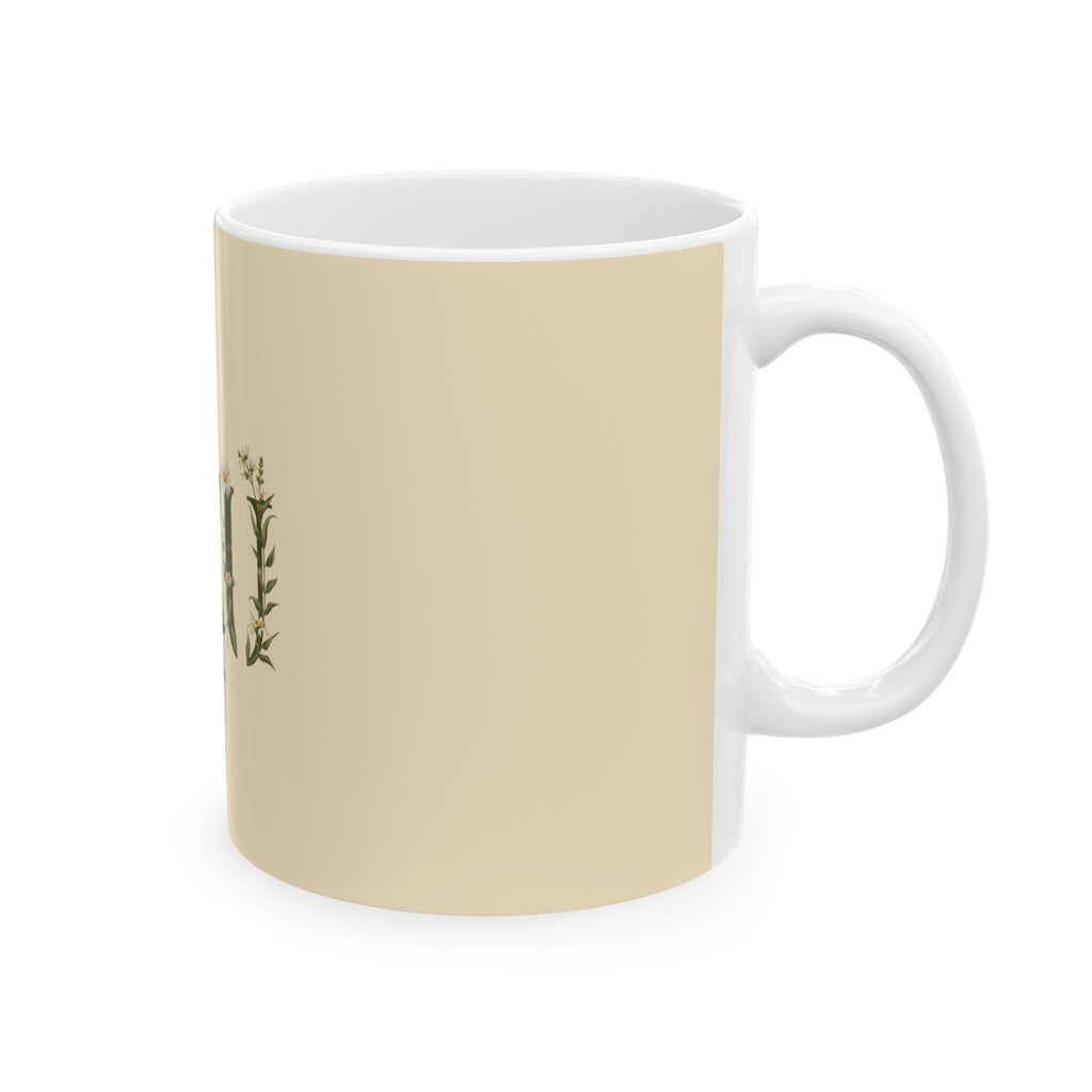 Floral UCU Monogram Ceramic Mug