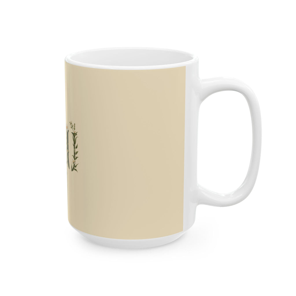 Floral UCU Monogram Ceramic Mug