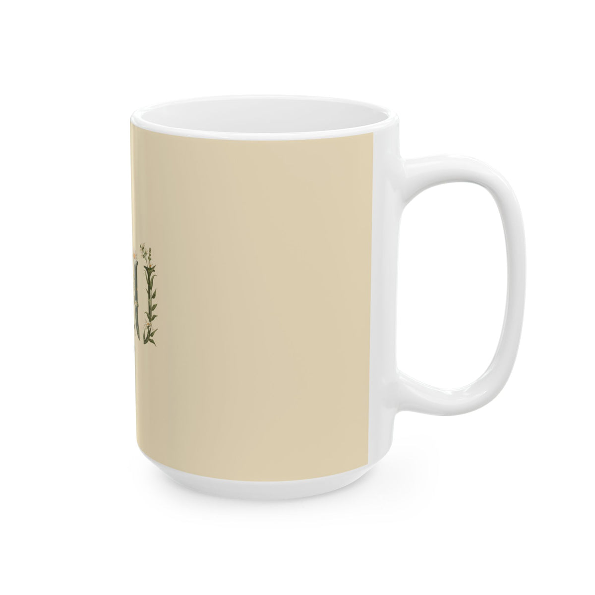 Floral UCU Monogram Ceramic Mug