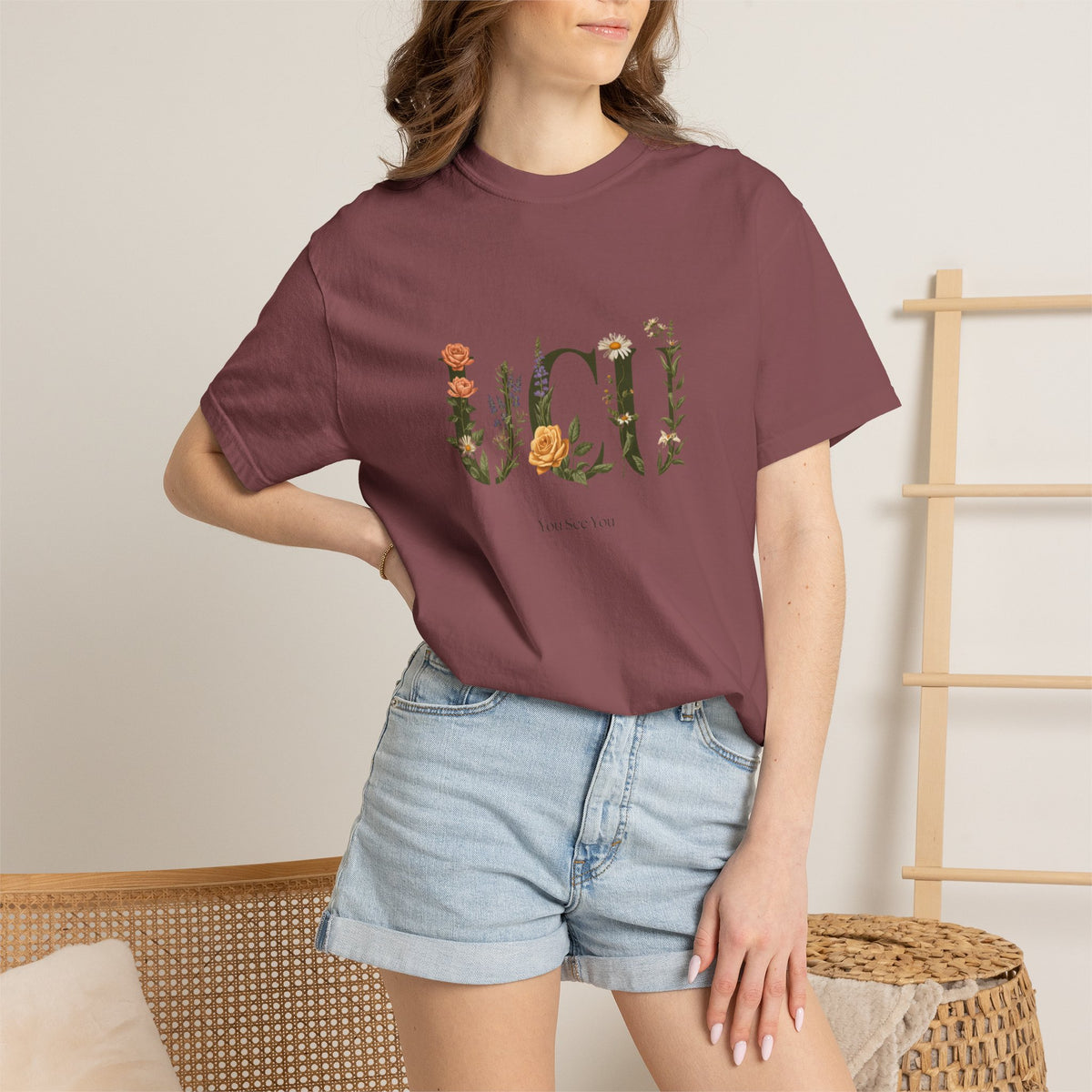 Floral “UCU” T-Shirt